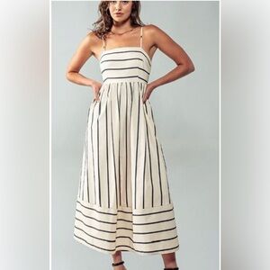 NWT | Square Neck Smocked Back Cotton Maxi Dress | Wedding Guest | Vacation